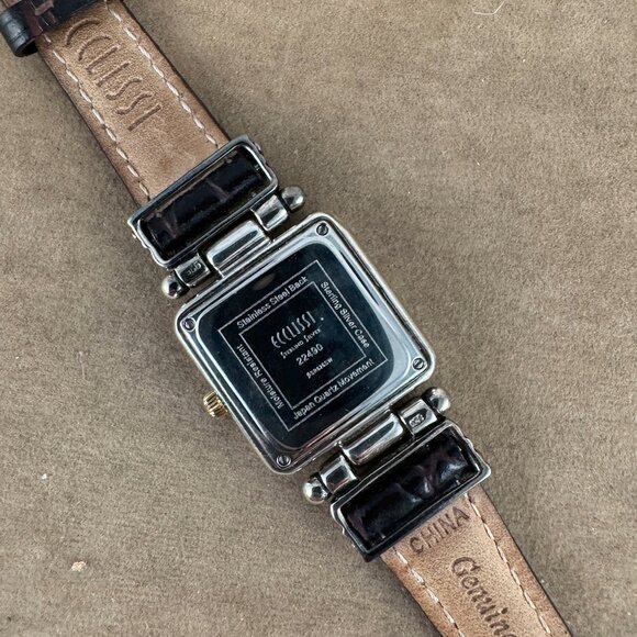 Vintage Ecclissi Sterling Silver Western Watch Turquoise Face - Picture 5 of 8